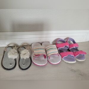 Sandal Bundle Size 10 Toddler Velcro Straps Velcro Closures Slip-ons